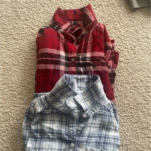 Girls Abercrombie kids flannels size 11/12